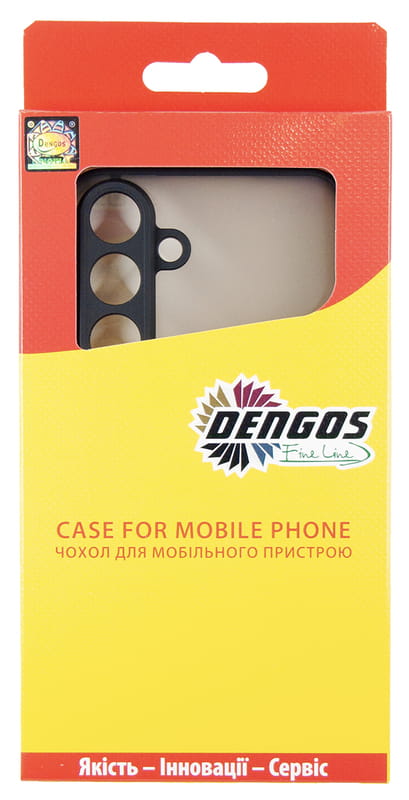 Чохол-накладка Dengos Matt для Samsung Galaxy S25 FE Black (DG-KM-168) + захисне скло