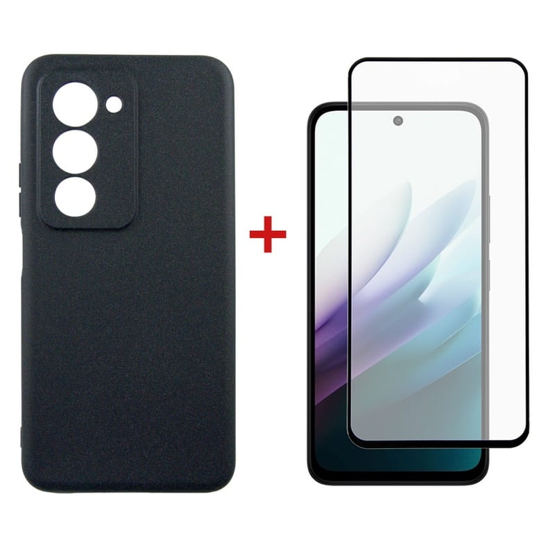 Чохол-накладка Dengos Carbon для Xiaomi Redmi 15 Black (DG-KM-163) + захисне скло