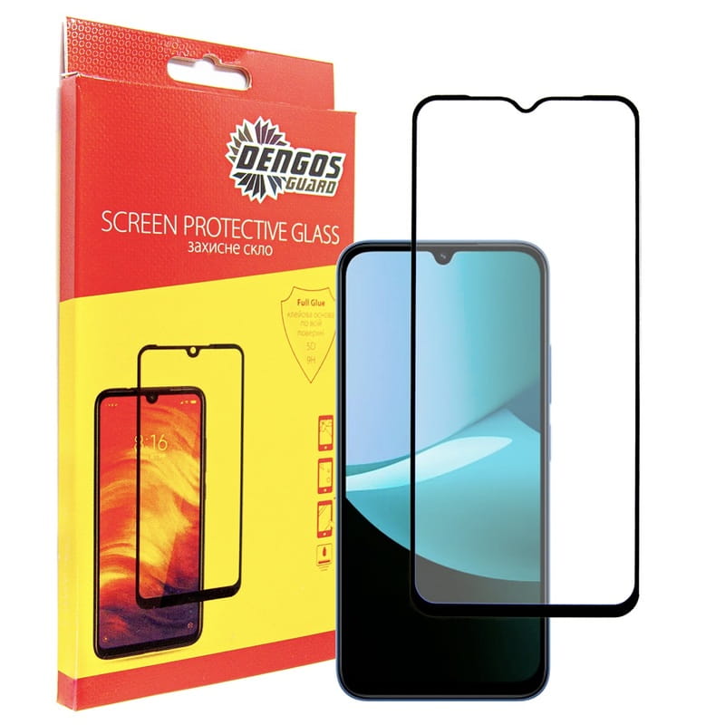 Защитное стекло Dengos для Xiaomi Redmi 15C Black Full Glue (TGFG-414)