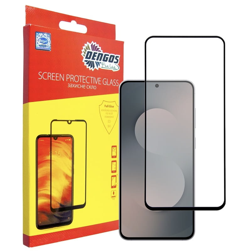 Защитное стекло Dengos для Samsung Galaxy S25 FE Black Full Glue (TGFG-417)
