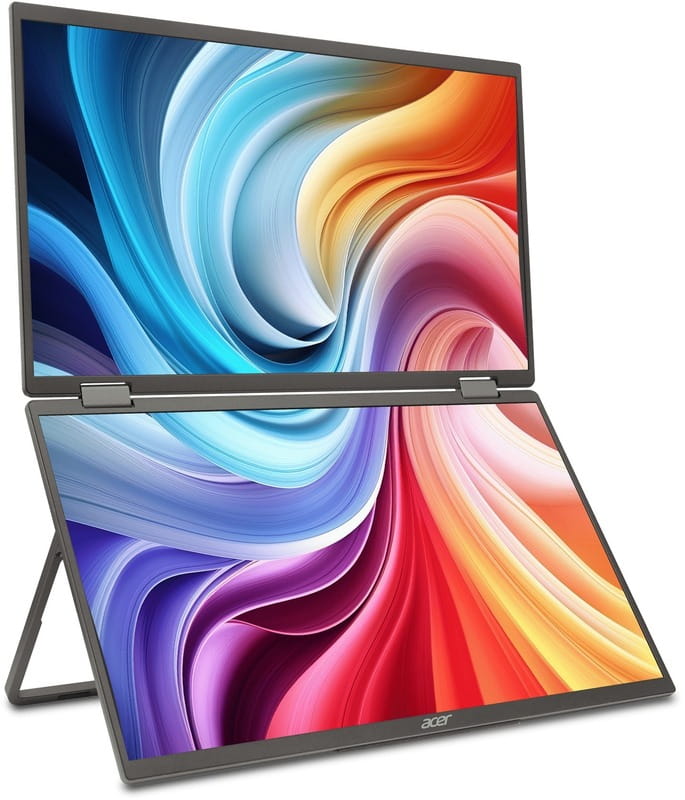 Монітор Acer 15.6" Dual Portable PD163QTbmiuux (UM.ZP3EE.011) IPS Black