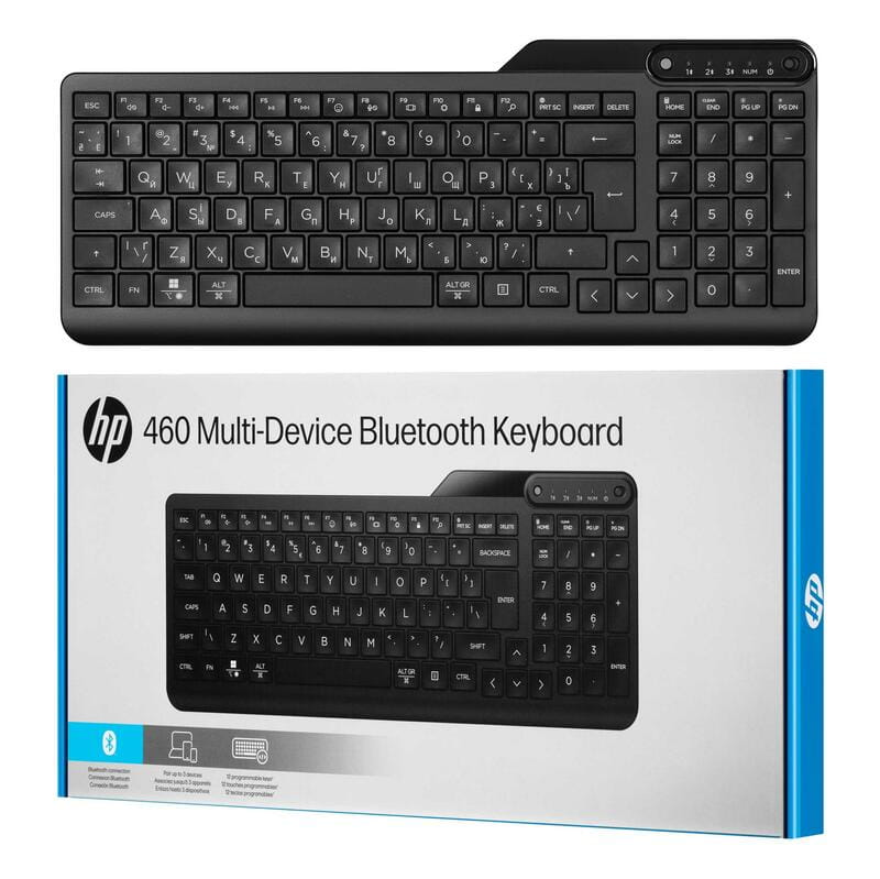 Клавіатура бездротова HP 460 Black (7N7B8AA)