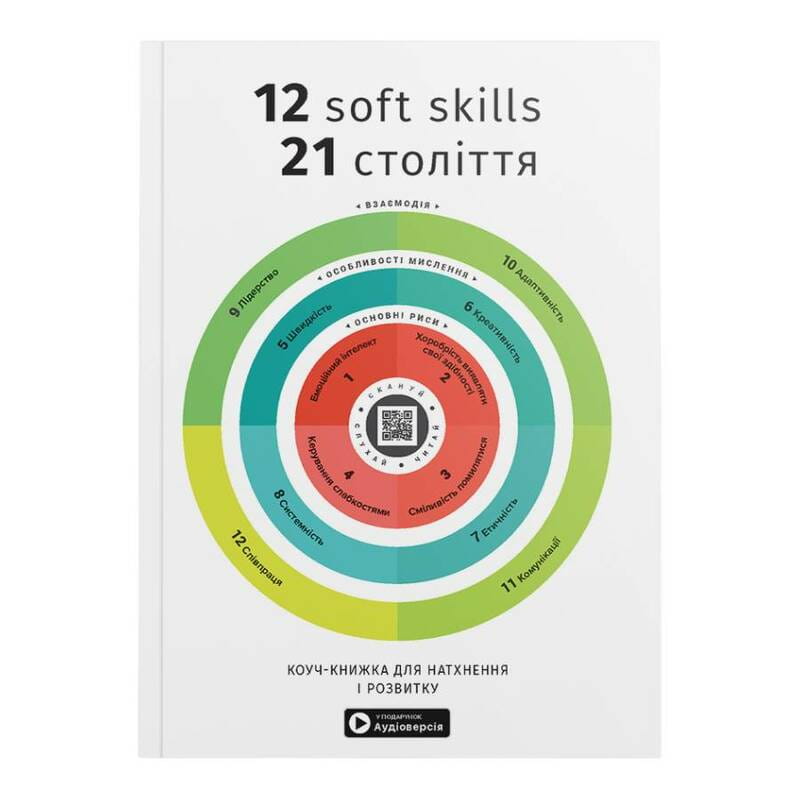 12 soft skills 21 века. Коуч-книжка для вдохновения и развития. Сборник саммари (мягкая обложка) + Аудиокнига