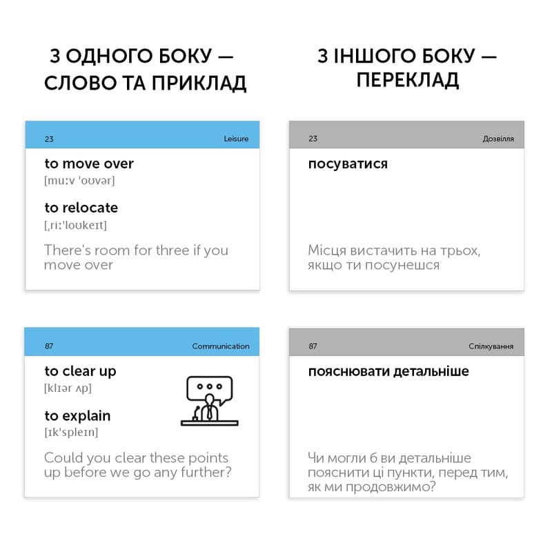 Картки для вивчення англійської мови English Student. Phrasal Verbs B1