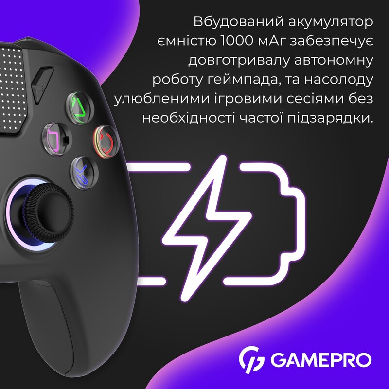 Геймпад GamePro с зарядной станцией GPS20BDOC Black