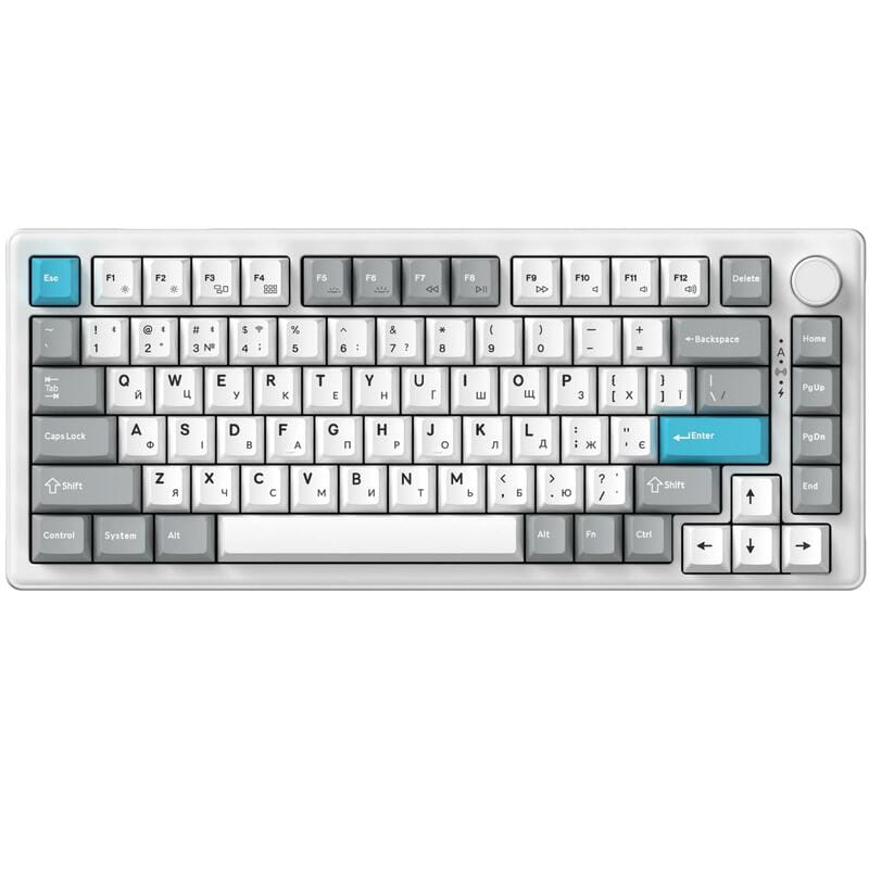 Клавіатура бездротова GamePro Asgard Yord Keychron Super Red Switch White (MK266WH)