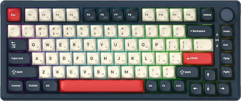 Клавіатура бездротова GamePro Asgard Yord Keychron Super Red Switch Blue (MK266BL)