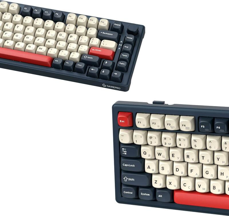Клавіатура бездротова GamePro Asgard Yord Keychron Super Red Switch Blue (MK266BL)