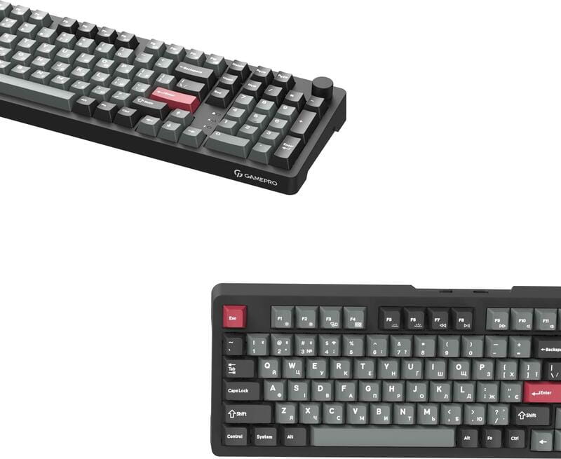 Клавіатура бездротова GamePro Asgard Drakkar Keychron Super Red Switch Black (MK305BK)