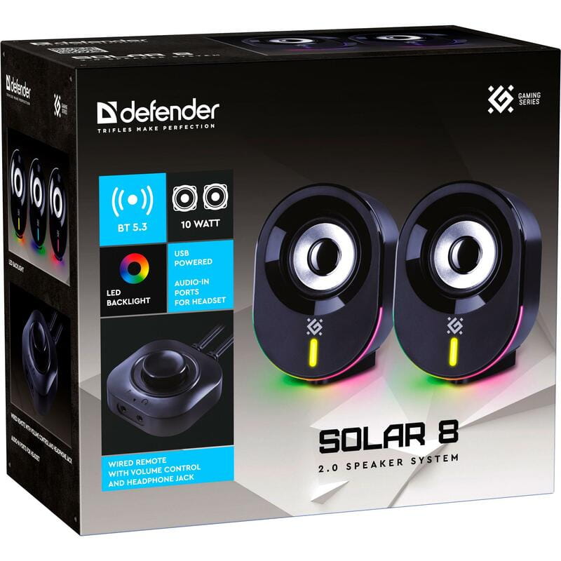 Акустическая система Defender Solar 8 Black (65938)