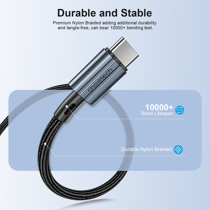 Кабель Choetech USB Type-C - USB Type-C (M/M) 60W, 1.2м Black (XCC-1014-BK)