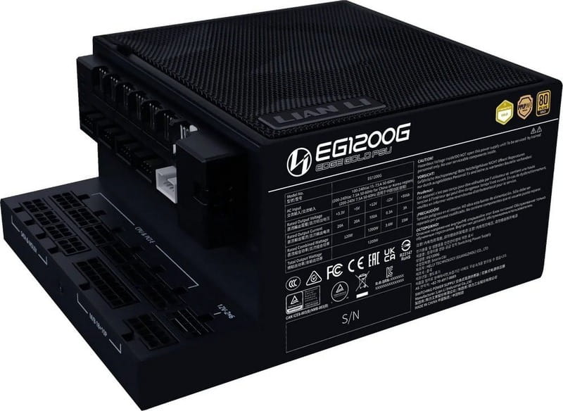 Блок живлення Lian Li Edge Gold 1200W Black with Hub, EU Cord (G9P.EG1200G.BH00.EU)