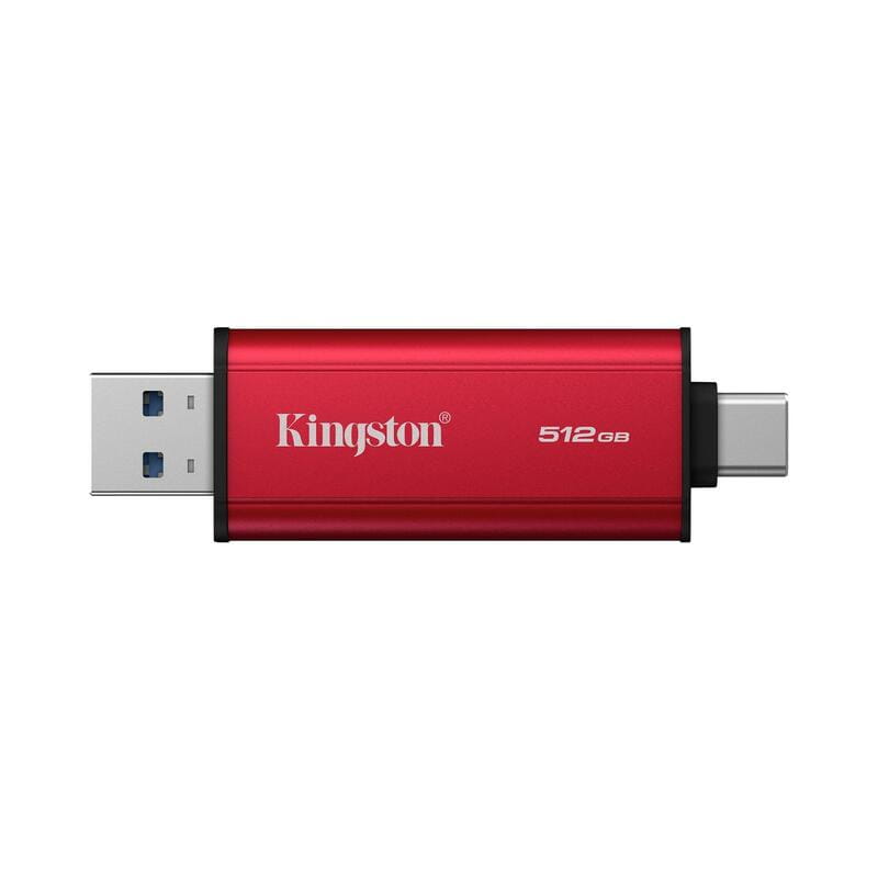 Накопичувач зовнішній SSD 512GB Kingston Dual Portable Red (SPSD/512GB)