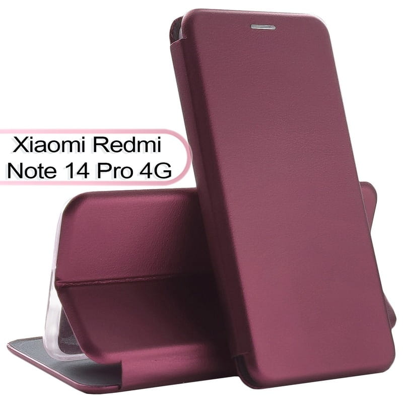 Чохол-книжка BeCover Exclusive для Xiaomi Redmi Note 14 Pro 4G Red Wine (713525)
