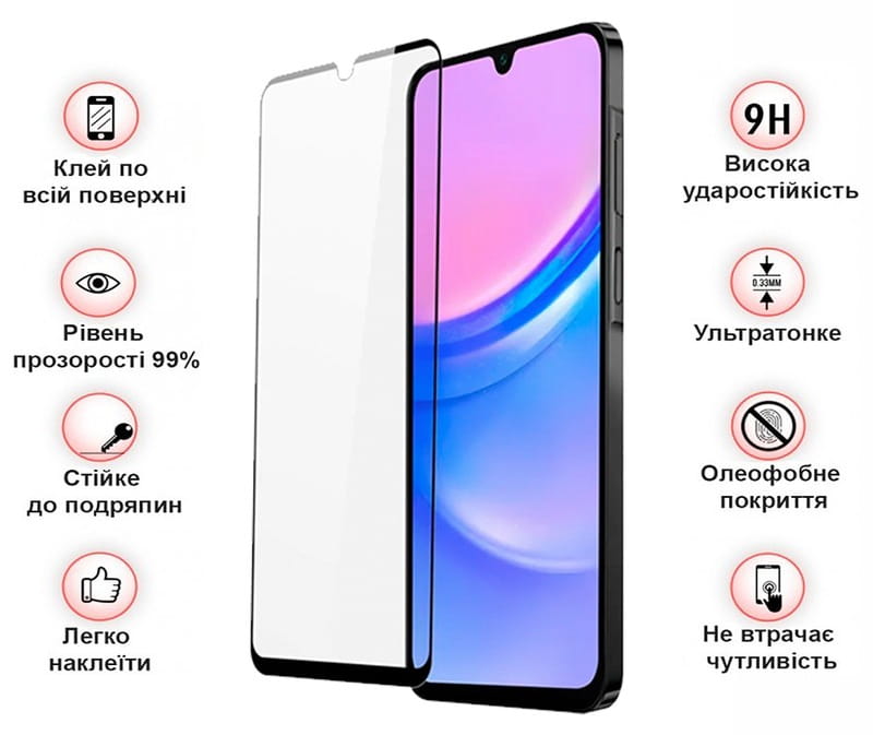 Защитное стекло BeCover для Samsung Galaxy A17 5G SM-A176 Black (713732)