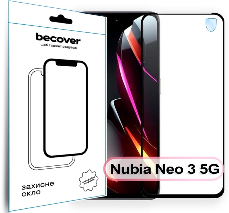 Защитное стекло BeCover для Nubia Neo 3 5G Black (713883)