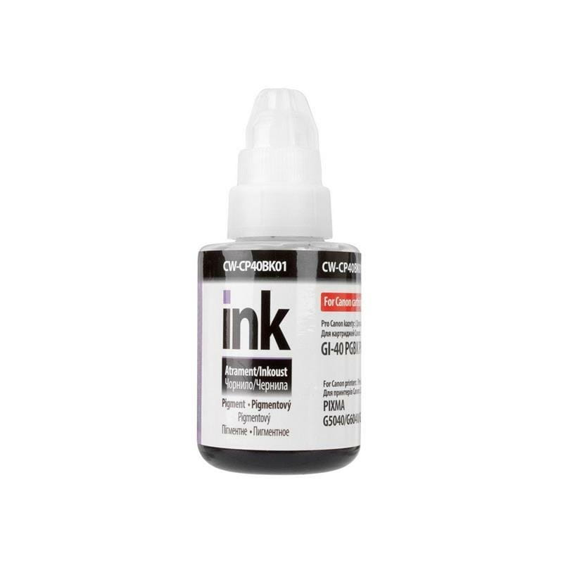 Чорнило ColorWay Canon GI-40 Pixma GM2040/G5040/G604 (CW-CP40BK01) Black Pigment, 135мл