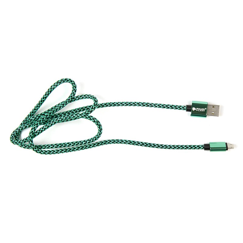 Кабель PowerPlant USB - microUSB, 1м Green (CA910229)