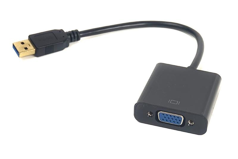 Кабель-переходник PowerPlant (CA910380) USB 3.0 M - VGA F