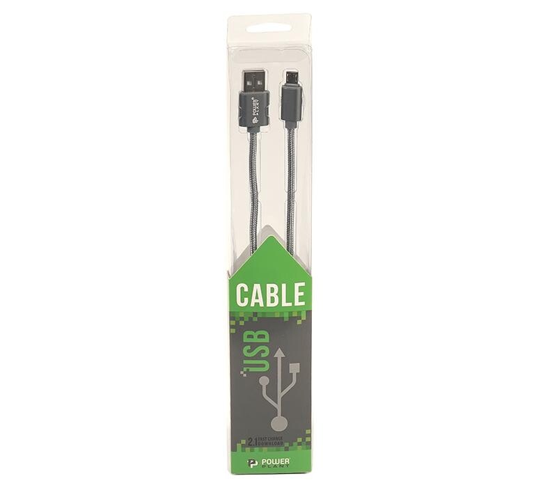 Кабель PowerPlant (CA910519) Quick Charge USB 2.0 AM – Micro, 2м, Grey