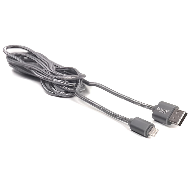 Кабель PowerPlant Quick Charge USB2.0-Lightning, 2м Grey (CA910526)