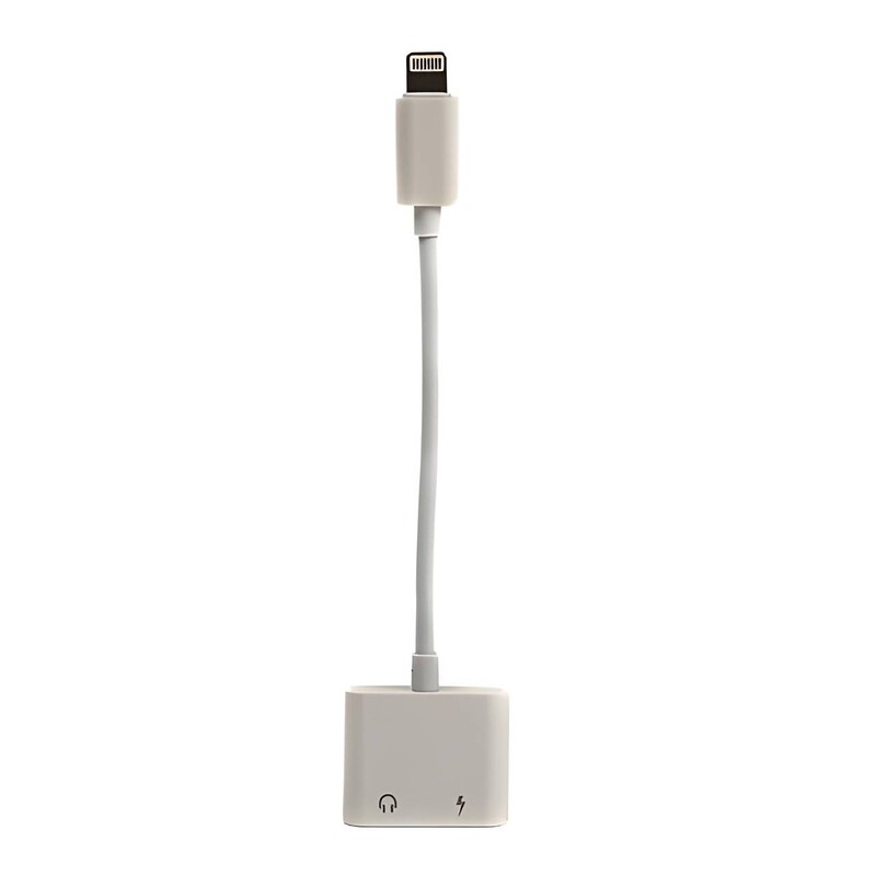 Адаптер PowerPlant Lightning-Audio 3.5 мм-Lightning, 0.1м White (CA910427)