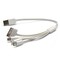 Фото - Кабель PowerPlant USB - microUSB - miniUSB - Lightning - Apple 30pin, 0.3м White (KABUSBALL) | click.ua