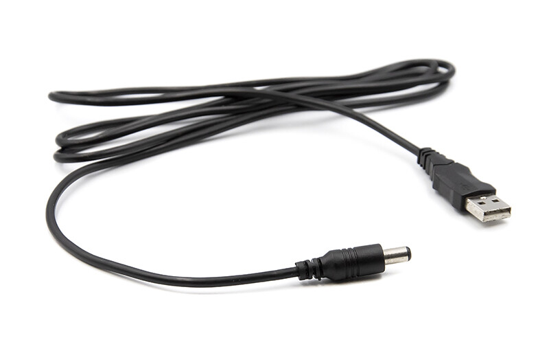 Кабель PowerPlant (CA911356) USB 2.0 AM - DC 5.5x2.1, 1 м, черный