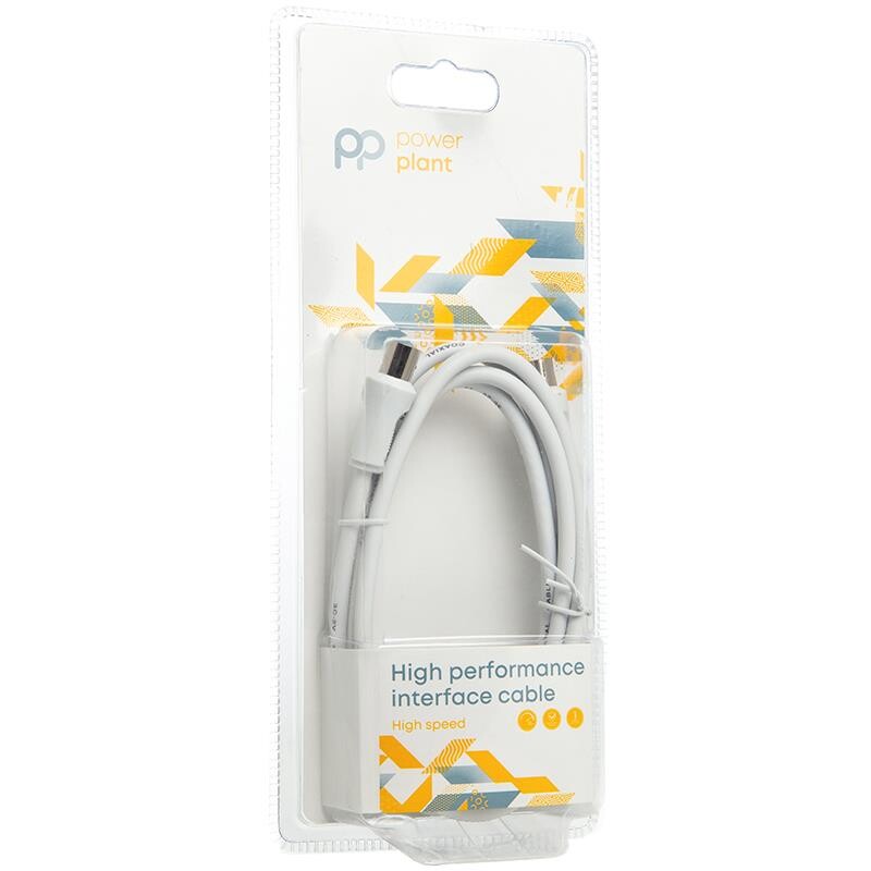 Кабель коаксіальний PowerPlant 1.5 м, White (CA911950)