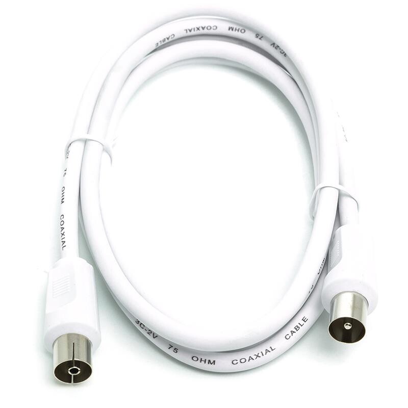 Кабель коаксіальний PowerPlant 1.5 м, White (CA911950)