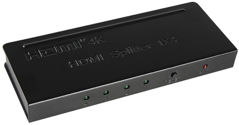 Сплітер PowerPlant (CA911509) HDMI - 4xHDMI, чорний