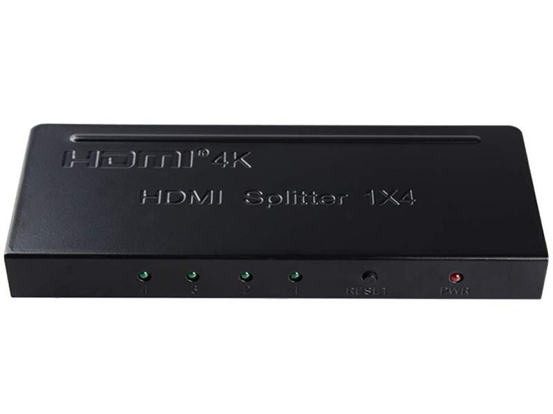 Сплітер PowerPlant (CA911509) HDMI - 4xHDMI, чорний