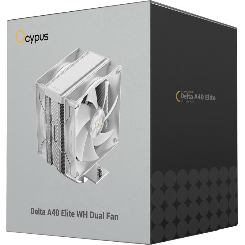 Кулер процессорный Ocypus Delta A40 Elite WH Dual Fan (DELTA-A40-WH2NNWN00X-GL)