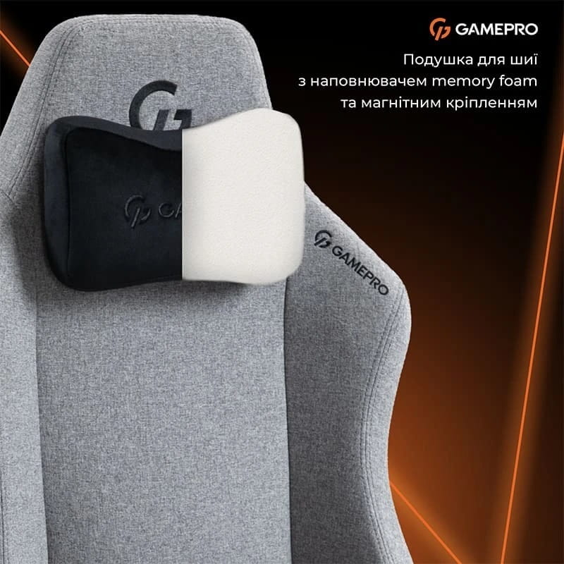 Крісло для геймерів GamePro GC775G Fabric Gray