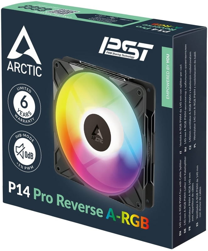 Вентилятор Arctic P14 Pro Reverse A-RGB Black - 3 Pack (ACFAN00327A)