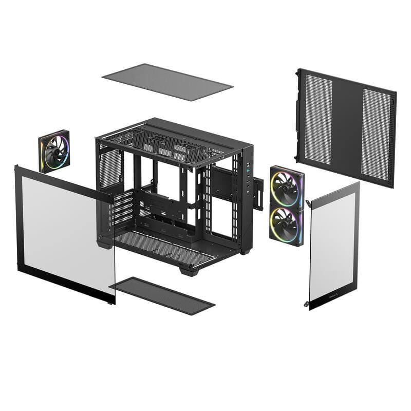 Корпус DeepCool CG330 3F Black (R-CG330-BKNGM3-G) без БЖ
