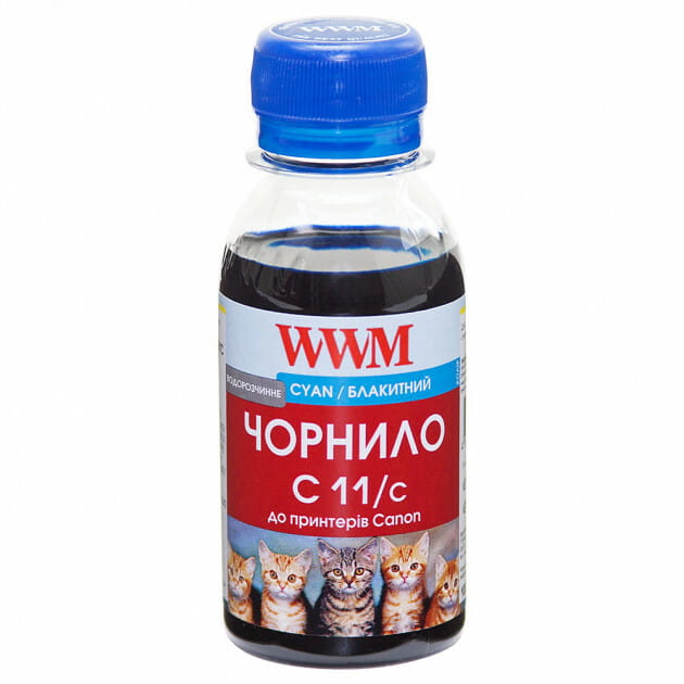 Чернила WWM Canon CL-511C/CL-513С/CLI-521C (Cyan) (C11/C-2) 100г
