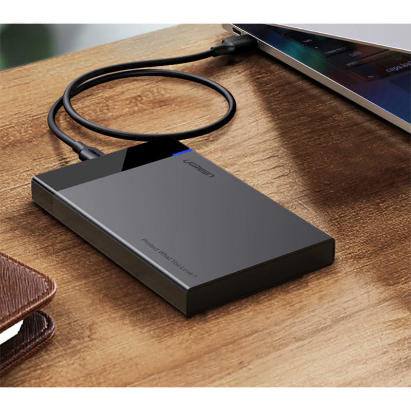 Внешний карман Ugreen для 2.5" HDD/SSD USB 3.1 US221 Black (50743)