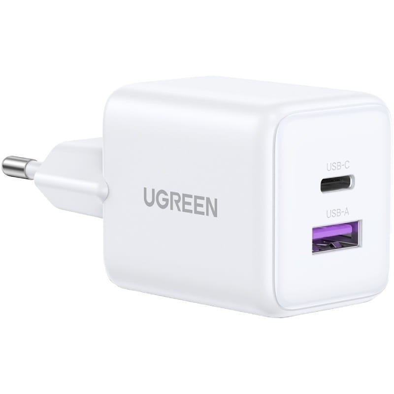 Зарядное устройство Ugreen X516 2xUSB 30W (USB-A + USB-C) White (65015)