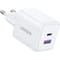 Фото - Зарядное устройство Ugreen X516 2xUSB 30W (USB-A + USB-C) White (65015) | click.ua
