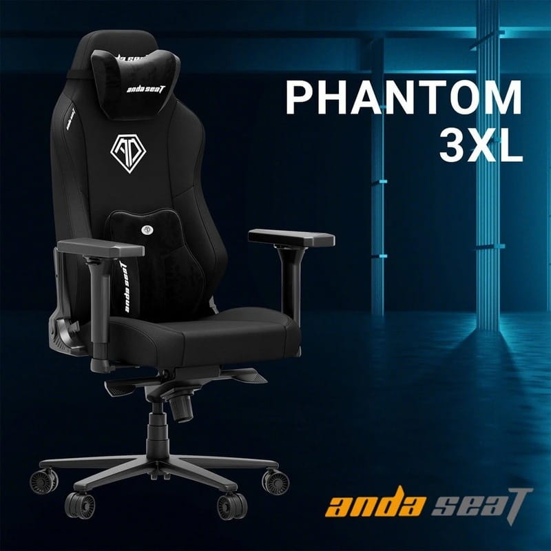Крісло для геймерів Anda Seat Phantom 3 Size XL Fabric Gray (AD18XL-52-G-F-G01)