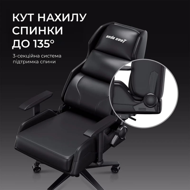 Крісло для геймерів Anda Seat X1 Gaming Sofa PVC Black (AD-W-SF01-04-B-PV)
