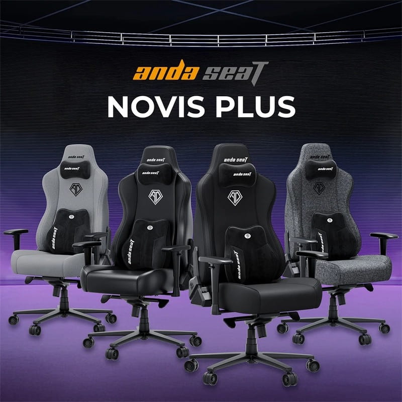 Крісло для геймерів Anda Seat Novis Plus Size XL Fabric Black (AD23YC-XL-01-B-F-B04)