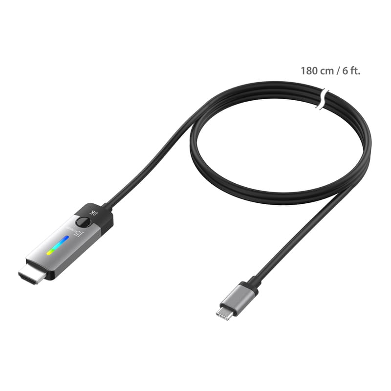 Кабель J5create USB-C - HDMI (M/M), 1.8 м, Black (JCC157-N)