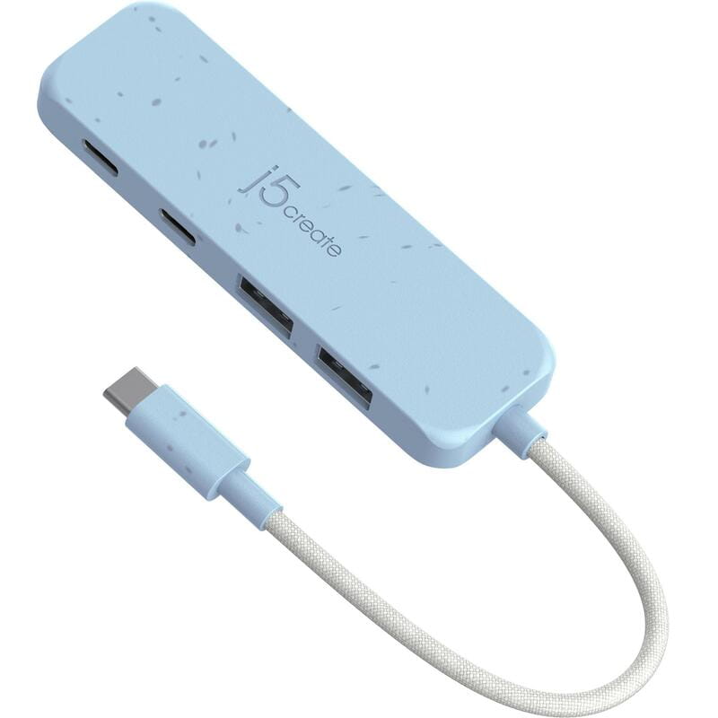 USB-хаб J5create 2 USB-A/2 USB-С Cyan (JCH342EC-N)