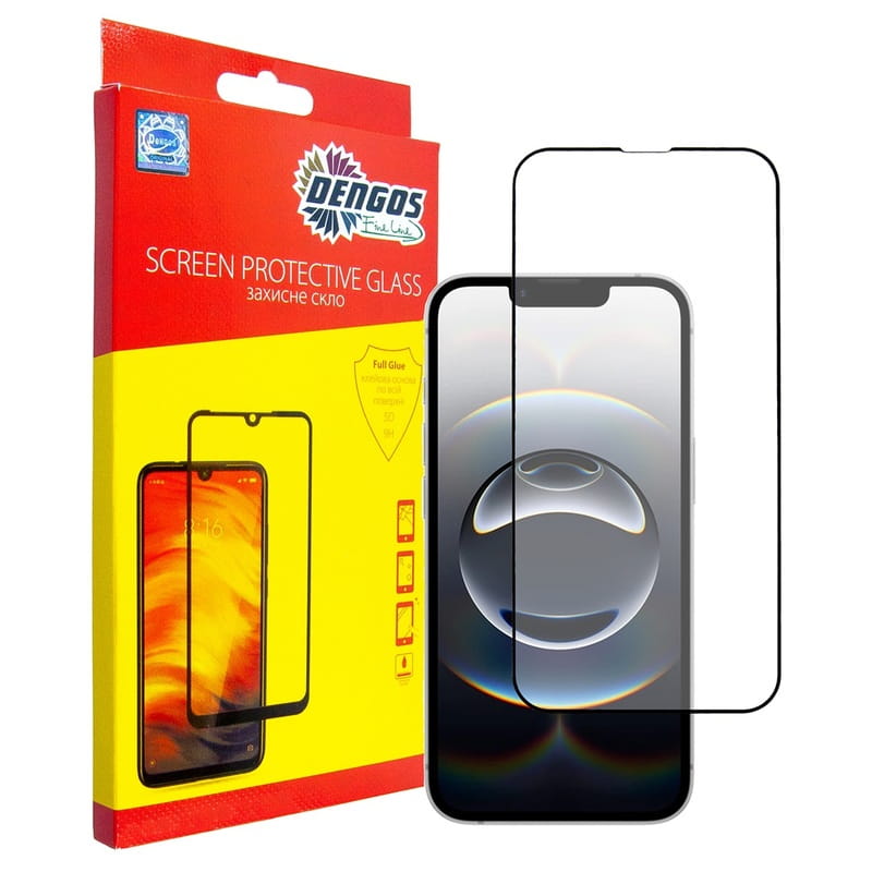 Защитное стекло Dengos для Apple iPhone 16e Black Full Glue (TGFG-424)