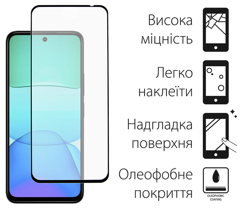 Защитное стекло Dengos для Xiaomi Redmi 13x 4G Black Full Glue (TGFG-425)
