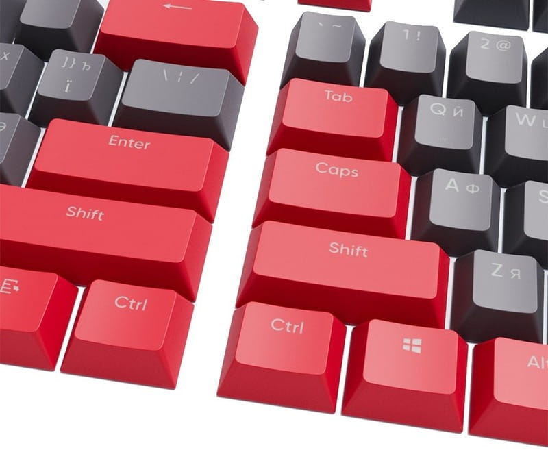 Набор кейкапов Dark Project PBT KS-42 ENG/UA/RU Black/Red (DP-KS-0042)