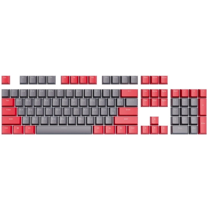 Набор кейкапов Dark Project PBT KS-42 ENG/UA/RU Black/Red (DP-KS-0042)