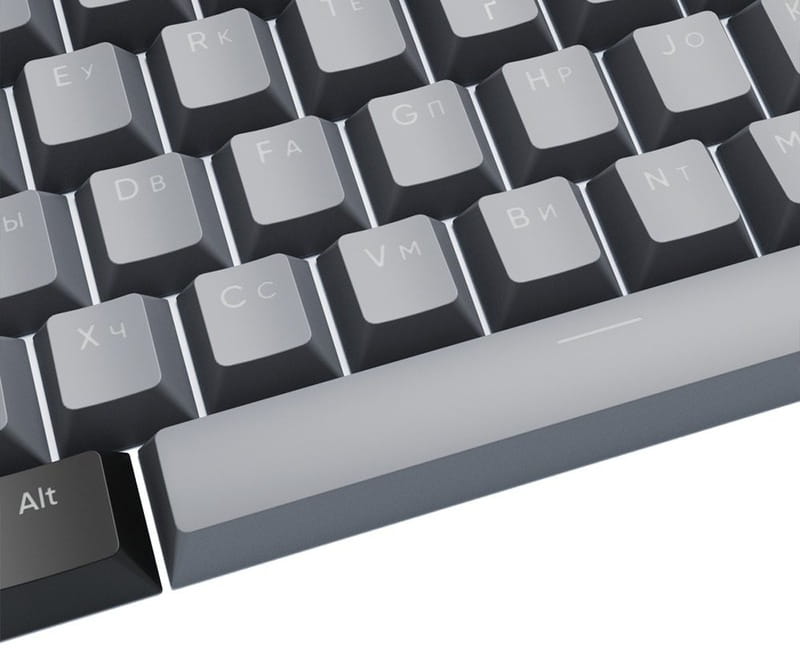 Набор кейкапов Dark Project PBT KS-46 PBT ENG/RU/UA Gray/Black (DP-KS-0046)